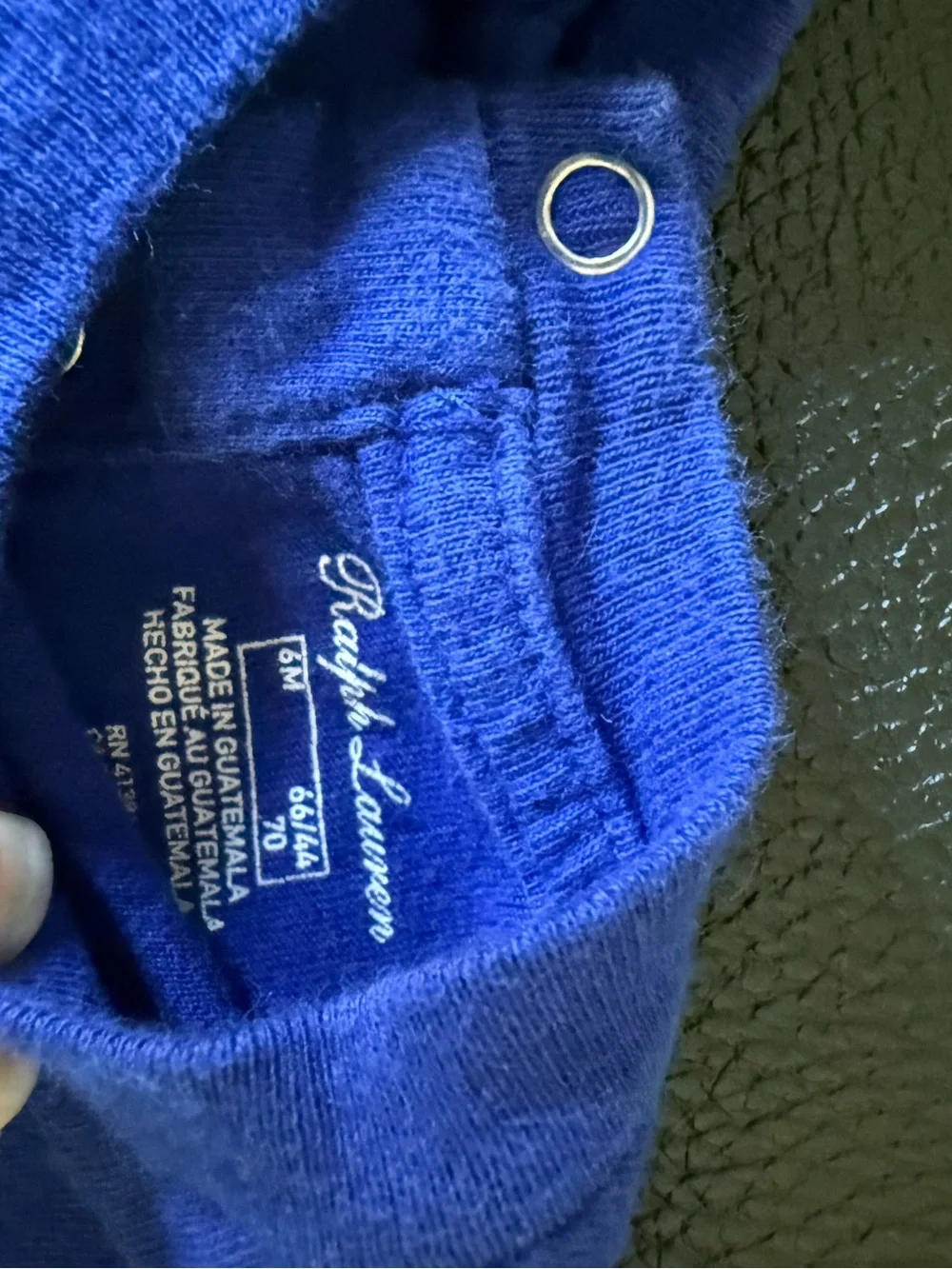 Ralph Lauren Polo Bear Blue onesie 6 months